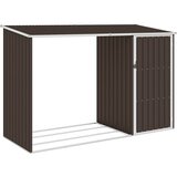  Vrtna lopa za drva rjava 245x98x159 cm pocinkano jeklo | Shoptok.si