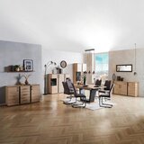 Mömax Široka Komoda Nature, Barva Hrasta, Črna | Shoptok.si