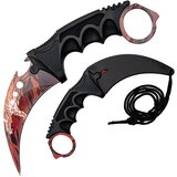 Outdoorovski nož Karambit YN-42087 - Rdeča u
