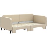  Dnevni krevet na razvlačenje krem 100 x 200 cm od tkanine | shoptok.hr