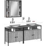 Maison Chic Komplet kopalniških omaric - Kopalniški sestavi 3-delni siva sonoma inženirski les, (21787052) | Shoptok.si
