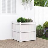 Maison Chic Vrtno cvetlično korito - Cvetlični Lonec belo 70x70x70 cm trdna borovina, (21789102) | Shoptok.si