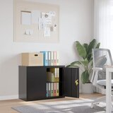 vidaXL Arhivska omara črna 90x40x70 cm jeklo Cene