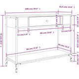  Konzolni stol siva boja hrasta 100x34 5x75 cm konstruirano drvo | shoptok.hr