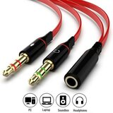  (99390) kabl 3.5mm (ženski) na 2 x 3.5mm (muški) 20cm crveni | ePonuda.com