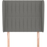  Uzglavlje s ušima tamnosivo 93x23x118/128 cm od tkanine | shoptok.hr
