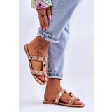 Boto Women's Slippers With Large Studs Nude Mercure | Shoptok.si