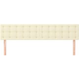 Posteljno vzglavje 2 kosa krem 80x5x78/88 cm umetno usnje, (20932701) | Shoptok.si