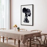  Slika - Abstract Profile (1 Part) Vertical 60x90 U crnom drvenom okviru | shoptok.hr