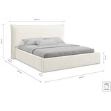 Makamii Temno vijolična oblazinjena zakonska postelja s prostorom za shranjevanje z letvenim dnom 160x200 cm Esala – | Shoptok.si