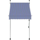 Maison Chic Ročno zložljiva tenda - Senčniki 100 cm modre in bele črte, (22038162) Cene