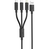 Foneng 3V1 USB-C MICRO LIGHTNING KABEL ZA TELEFON, TABLIČNI RAČUNALNIK, PAMETNI TELEFON, 3A 1/2M, (5000334623) | Shoptok.si