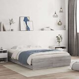 vidaXL Okvir za krevet s ladicama boja sivog hrasta 120x190 cm drveni | shoptok.hr
