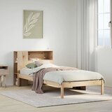 vidaXL Knjižna postelja brez vzmetnice bela 75x190 cm trdna borovina Cene