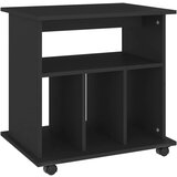 vidaXL Omarica na kolesih črna 60x45x60 cm iverna plošča | Shoptok.si