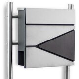 Shumee poštni nabiralnik na stojalu iz inox jekla z držalom za časopis, močan in odporen, (21214578) | Shoptok.si
