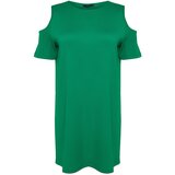 Trendyol ženska haljina Curve Green Cutout Detailed Knitted | ePonuda.com