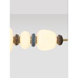 Nova Luce Bela/v zlati barvi kovinska LED zatemnitvena viseča svetilka s porcelanastim senčilom/s steklenim senčilom Palo – | Shoptok.si