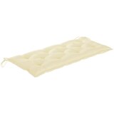  Vrtna klupa s jastukom 120 cm od masivnog bagremovog drva Krema 120 x 50 x 7 cm | shoptok.hr
