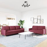  2-dijelni set sofa crvena boja vina od tkanine | shoptok.hr