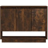 vidaXL komoda dimljeni hrast 97x31x75 cm iverna plošča | Shoptok.si