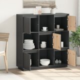  Visoka komoda siva 110,5x35x117 cm od masivne borovine | shoptok.hr