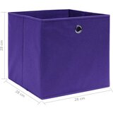  Kutije za pohranu 4 kom netkana tkanina 28x28x28 cm ljubičaste | Eponuda.com