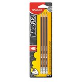 Maped grafitni svinčnik Black'peps z radirko, HB, 3 kosi | Shoptok.si