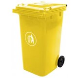 MIRPOL zunanji koš za smeti, 240 L, rumena Cene