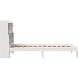 vidaXL Knjižna postelja brez ležišča bela 90x200 cm trdna borovina | Shoptok.si