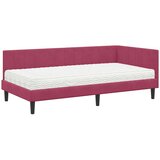  Kutni krevetni okvir s madracem 2 kom. Vinska crvena 90 x 200 cm | shoptok.hr