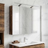  Kopalniška ogledalna omara Dimljeni oreh 80 x 14.5 x 70 cm, (5000232882) | Shoptok.si