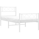  Metalni okvir kreveta uzglavlje i podnožje bijeli 80x200 cm | Eponuda.com