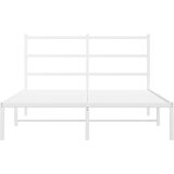  Metalni okvir za krevet s uzglavljem bijeli 135x190 cm | shoptok.hr
