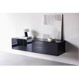 Venture Home TV komoda Fristad 45 × 35 × 160 cm, sjajna crna | shoptok.hr