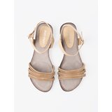 Shelvt Caramel sandals with decorative straps | Shoptok.si