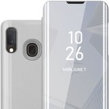 Cadorabo Ohišje, združljiv s Samsungom v Agate Silver - Clear View Zrcalo Zaščitni pokrov s funkcijo stojala 360 stopinj zaščita, (20568972) Cene