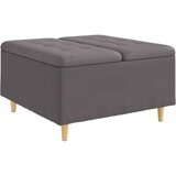  Shranjevalna tabureta Siva 80 x 80 x 45 cm Umetna koža, (5000208392) | Shoptok.si
