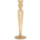 Svjetlosmeđi stakleni svijećnjak Swirl, visina 26,5 cm