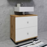 MID.YOU Omarica Za Pod Umivalnik Nilosi L, Bela, Barva Hrasta | Shoptok.si