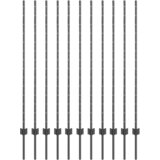 vidaXL Stubovi ograde 22 kom. U kanalu sivi 140 cm čelik Cijene