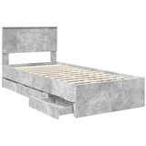  Okvir za krevet s ladicama Betonski sivi 90 x 200 cm - Beton siva 90 x 200 cm | shoptok.hr
