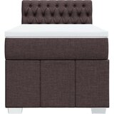 vidaXL Krevet s oprugama i madracem tamnosmeđi 100 x 200 cm od tkanine | shoptok.hr