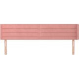  Uzglavlje s ušima ružičasto 183x16x78/88 cm baršunasto | shoptok.hr