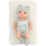 Baby Doll with Blanket, White and Gray Outfit, Hat, 18 cm | shoptok.hr