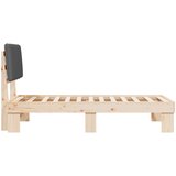  Krevetni okvir s tapiciranim uzglavljem Tamno siva 90 x 190 cm | shoptok.hr