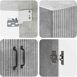  Set ormara 2 pcs Betonska siva 66 x 34,5 x 87 cm | shoptok.hr
