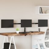 vidaXL Trojni nosilec za monitor črno jeklo VESA 75/100 mm Cene