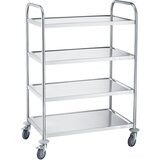 eurokraft basic Servirni voziček iz nerjavnega jekla, 4 nivoji, DxŠxV 705 x 405 x 1055 mm | Shoptok.si