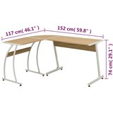 Kutni radni stol L-oblika boja hrasta | Shoptok.si